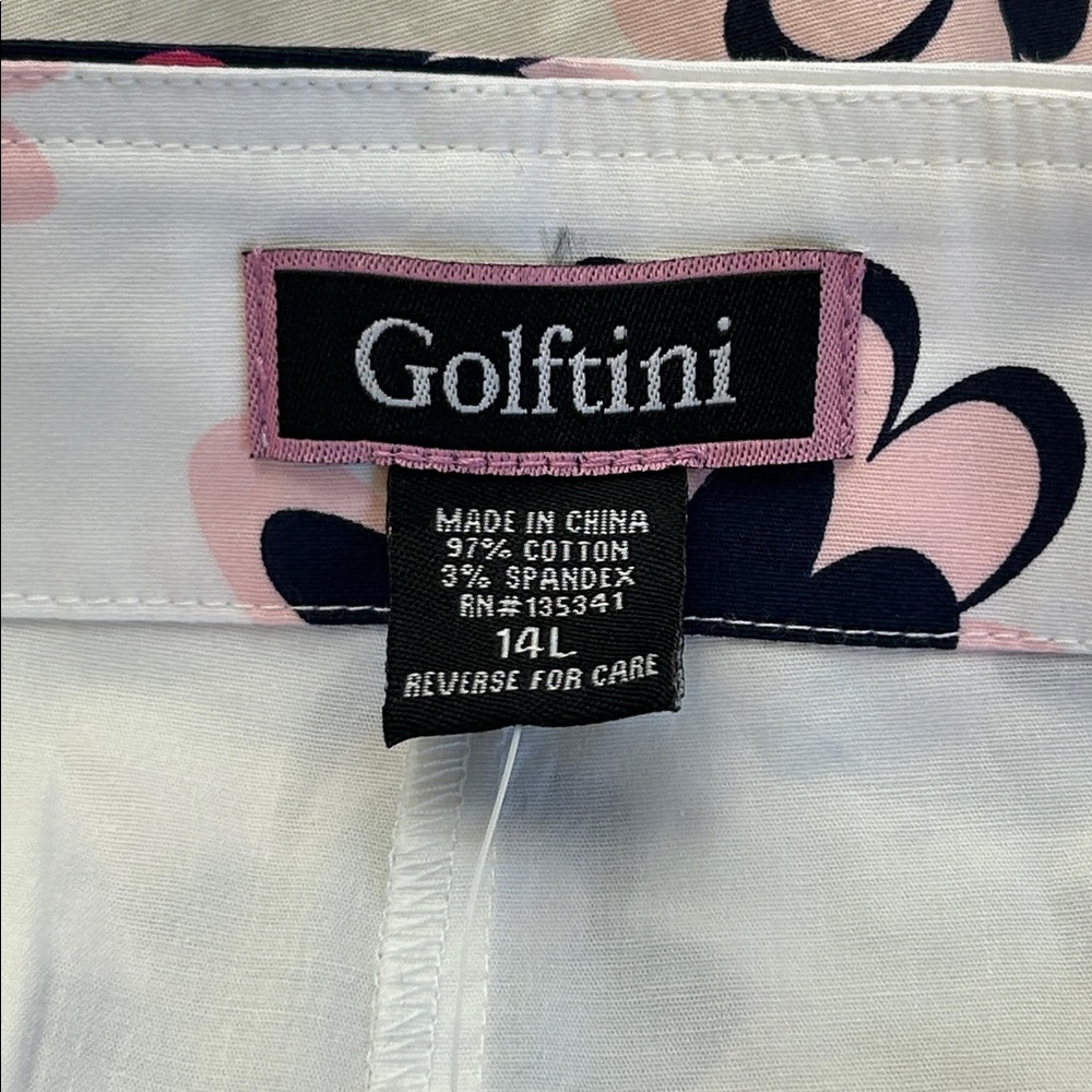 Golftini White Floral Scalloped Skort Snow Cone Brand New With Tags Size 14L - Picture 8 of 11